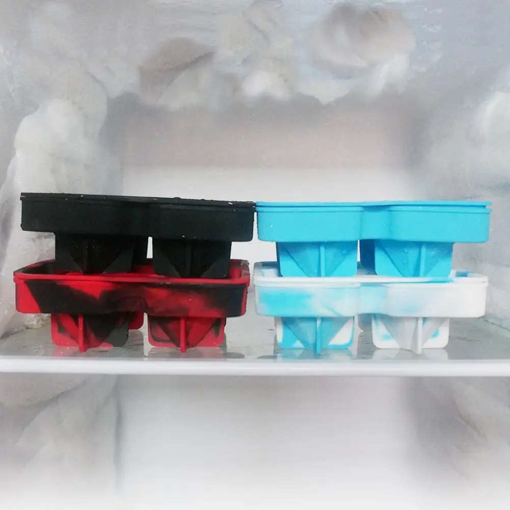 

Ice Cube Box Reusable Food Grade Silicone Diamond Ice Cube Tray for Kitchen