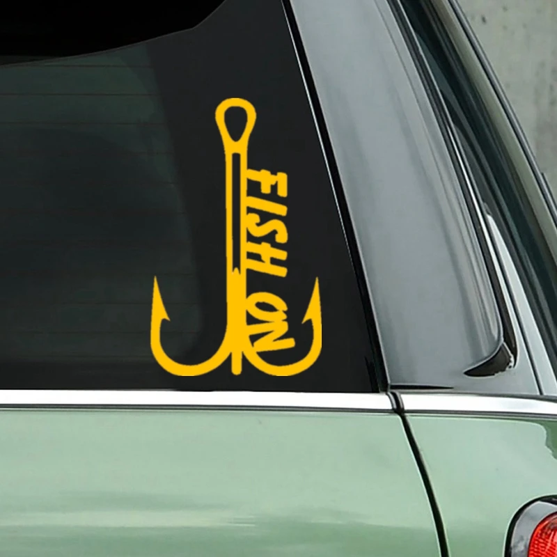 

40671# Die-Cut Vinyl Decal Fish On Fishing Car Sticker Waterproof Auto Decors on Car Body Bumper Rear Window