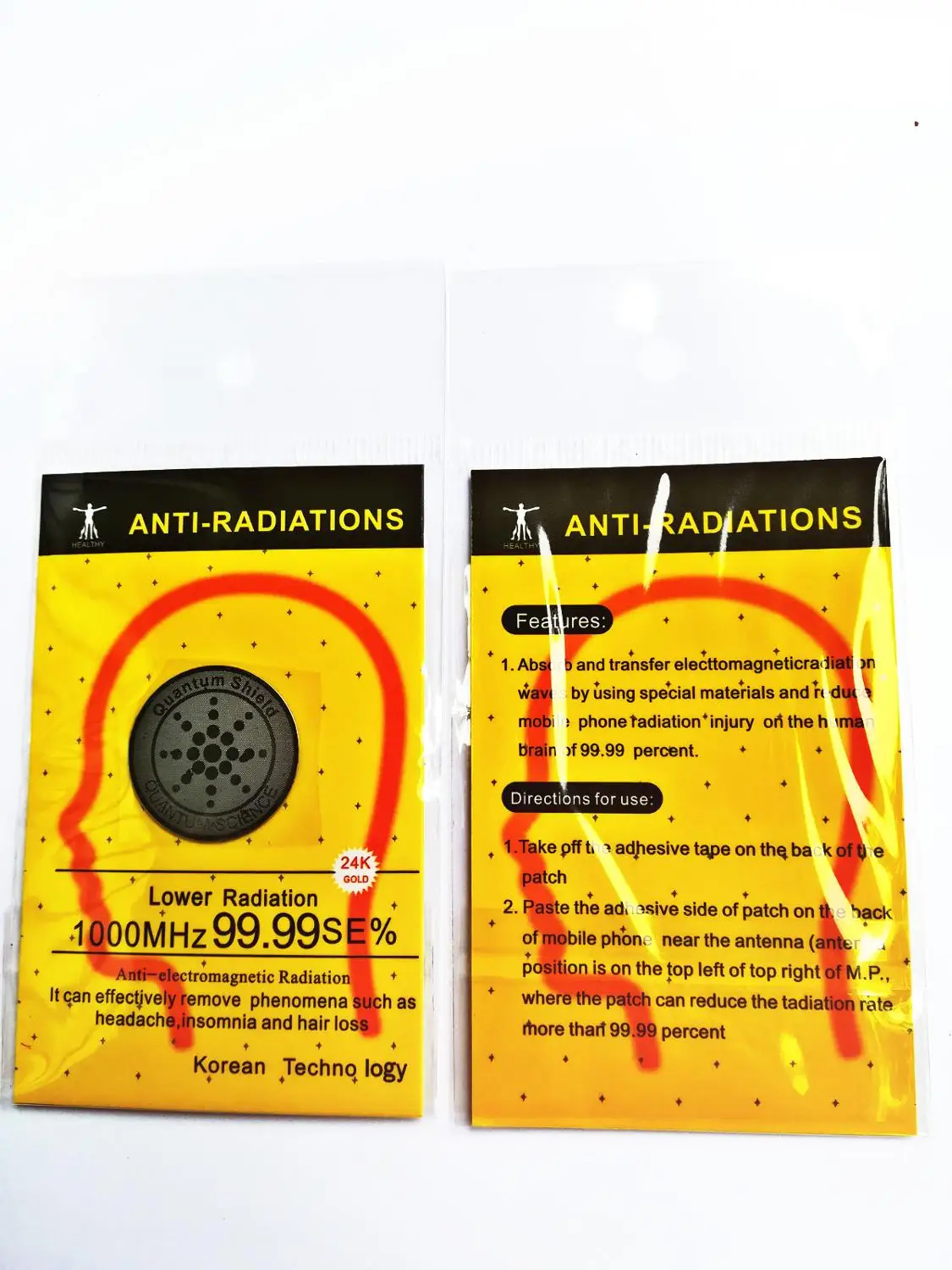 Новинка 2019 Квантовый экран 24K золото отрицательные ионы антирадиационная