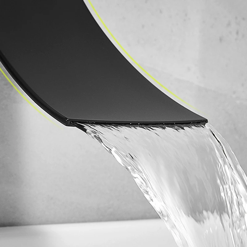 

Waterfall Basin Faucets Wall Mount Waterfall Faucet Single Handle Mixer Tap Bathroom Waterfall Basin Faucet