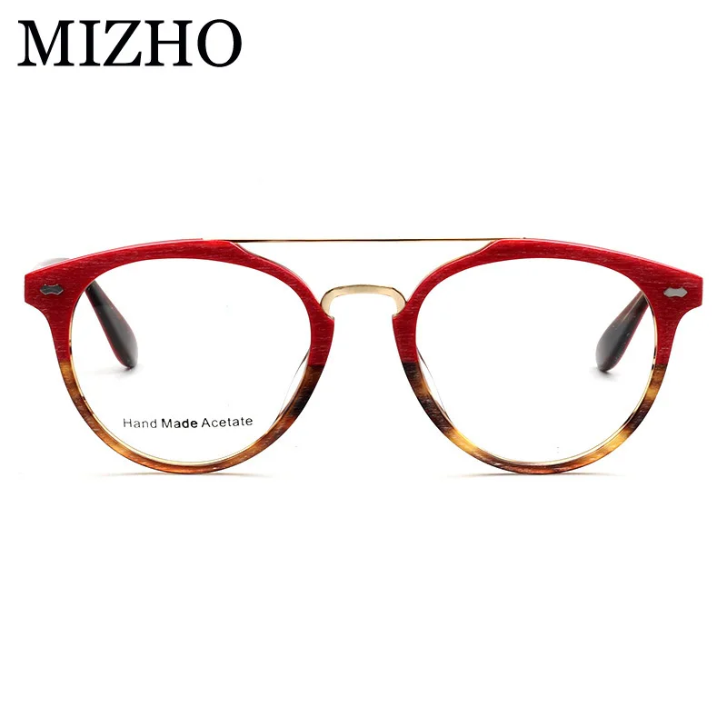 

MIZHO Brand Designer Student Vintage Acetate Glasses Frame Men Optical Oval High Quality Eyewear Frames Women Blue Light Glasses
