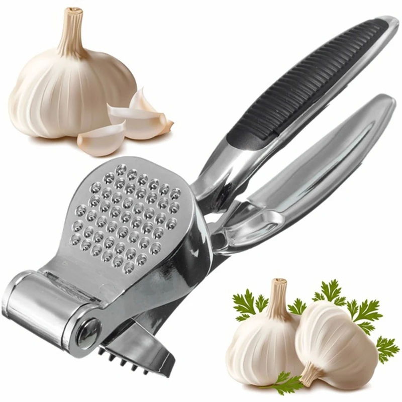 Multifunction Stainless Steel Garlic Press Ginger Squeeze Crusher Slicer Tool |