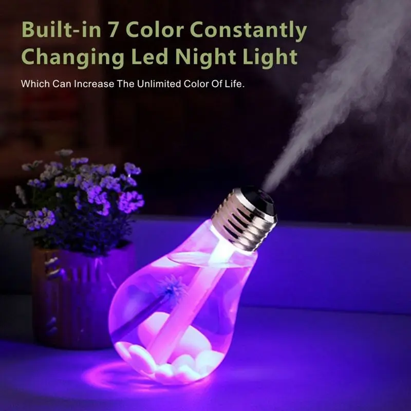 Ультратихий ночник с питанием от USB 7 цветов серебристый светильник для