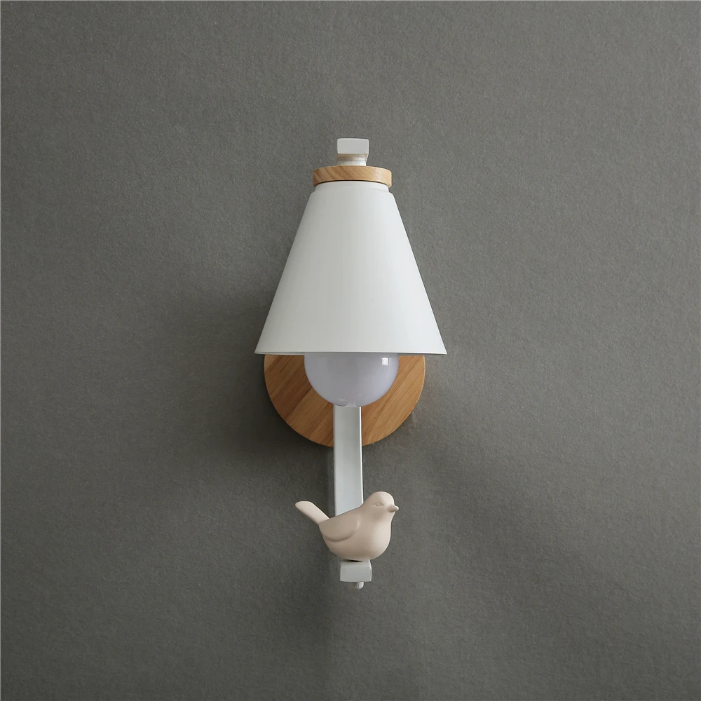 Настенный светильник в скандинавском стиле с птицами лампы для спальни лампа