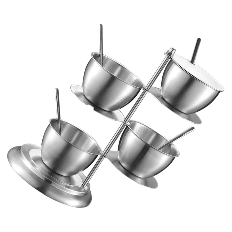 

Зеркальный набор из нержавеющей стали для соли и перца с сервировочными ложками (4 слоя)