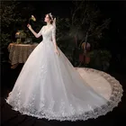 Женское свадебное платье It's yiiya, белое винтажное платье с кружевной вышивкой, высоким воротом, рукавом три четверти и блестками на лето 2021