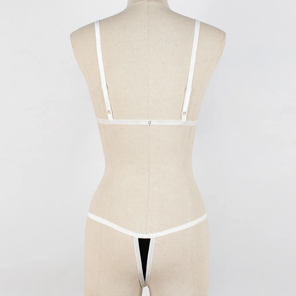 

Sexy Lingerie Erotic Costumes Women Appliques Bra+Thongs Panties Porno Underwear Baby Doll Sexy Langerie Lenceria Mujer Sets
