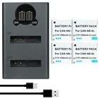 4 шт., аккумуляторы для фотоаппаратов с ЖК-дисплеем и USB-зарядным устройством для Canon SX520 HS SX530 SX600 SX610 SX700 SX710 IXUS 85 95 200 210 105