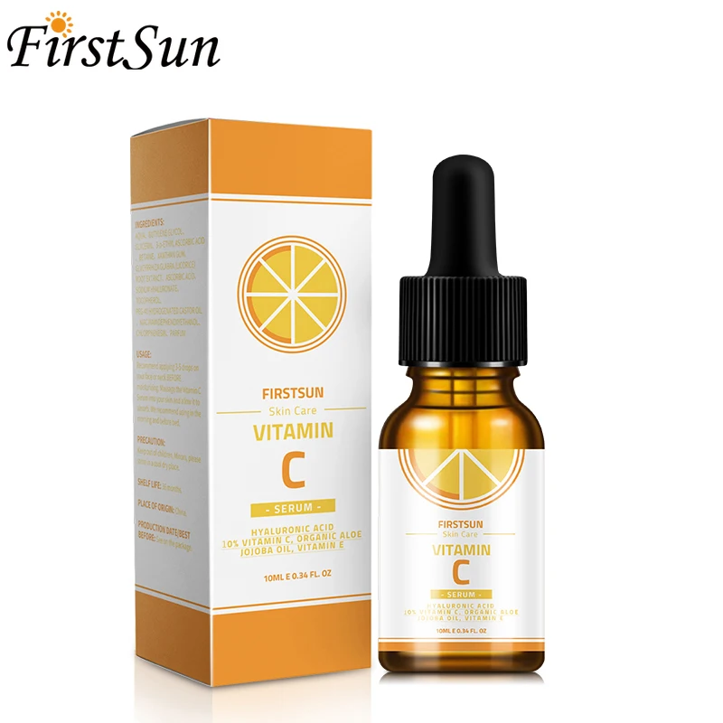 

Vitamin C Hyaluronic Acid Face Serum Anti Aging Whitening Brighten Essence Remove Wrinkle Fade Dark Spot Moisturizer Skin Care