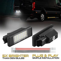 2pcs car rear 18smd led license number plate light lamps for mercedes benz sprinter w906 vito w639 viano w639 canbus