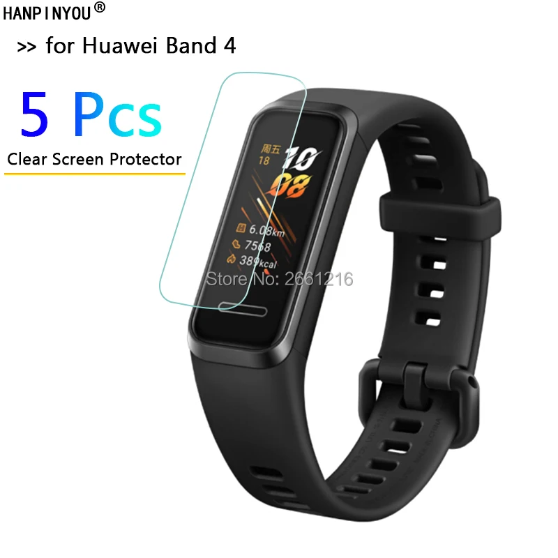 5 шт./лот HD прозрачная защитная пленка для экрана Huawei Band 4 Band4 смарт-браслет с