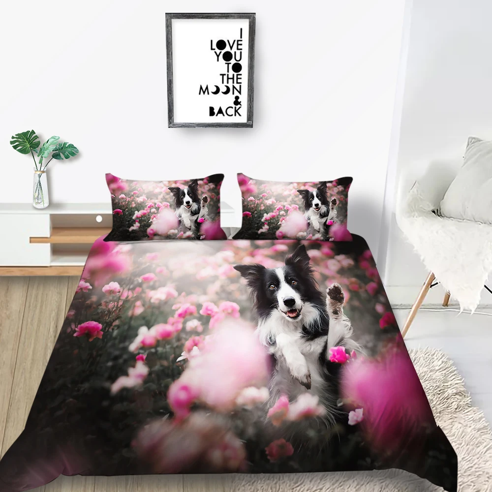 

3D Shepherd Bedding Set King Cute Romantic Floral Duvet Cover High End Queen Twin Full Single Double Unique Design Bed Set