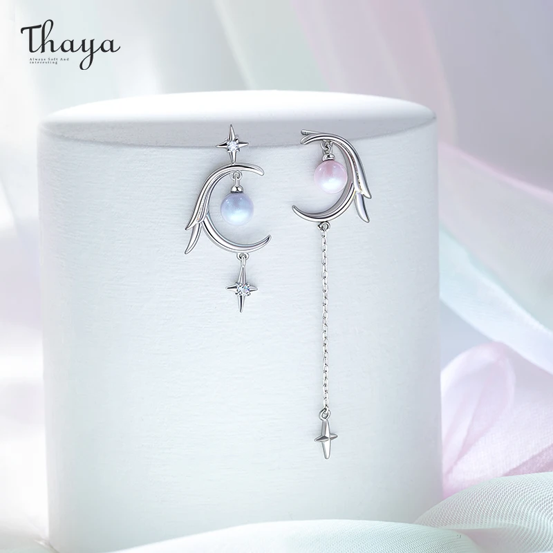 

Thaya Elegant Party Moon Earring Original Design 925 Silver Needle For Women Earring Dangle Classic Tassel Romantic Fine Jewelry