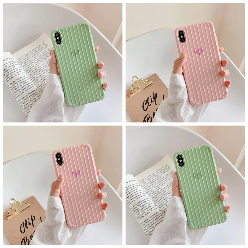 PU Сердце печати чехол для телефона защитный мобильный IPhone X/Xs/MAX Нескользящие