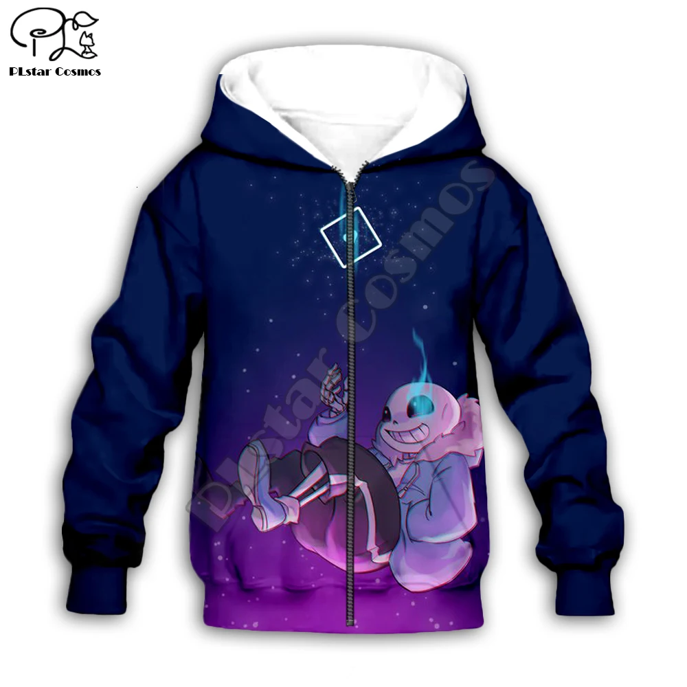 Детские Тканевые толстовки с капюшоном Undertale Sans Game 3d/толстовка для мальчиков