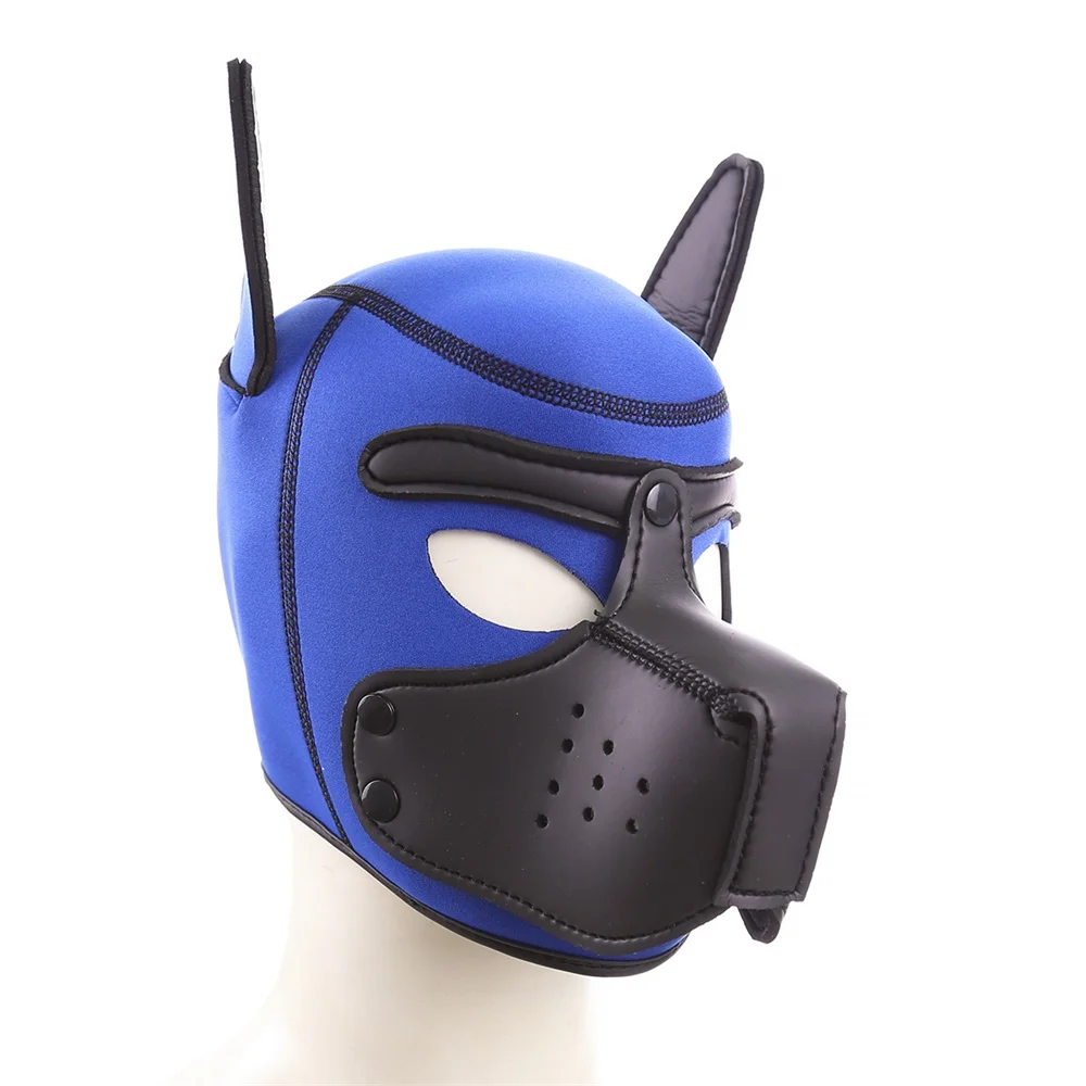 

Role Play Dog Sexy Cosplay Costume Full Head Mask Soft Padded Latex Rubber Puppy Removable Toy