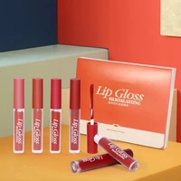 new 6pcs matte velvet moisturizer makeup lipgloss set cosmetic lip glaze multiccolor make up kitnutritious easy to wear lipbalm