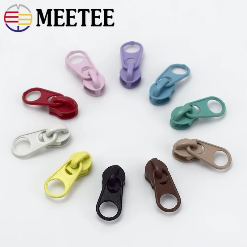 Металлическая молния Meetee 50 шт. подходит для 3 # нейлоновых молний сделай сам ткань