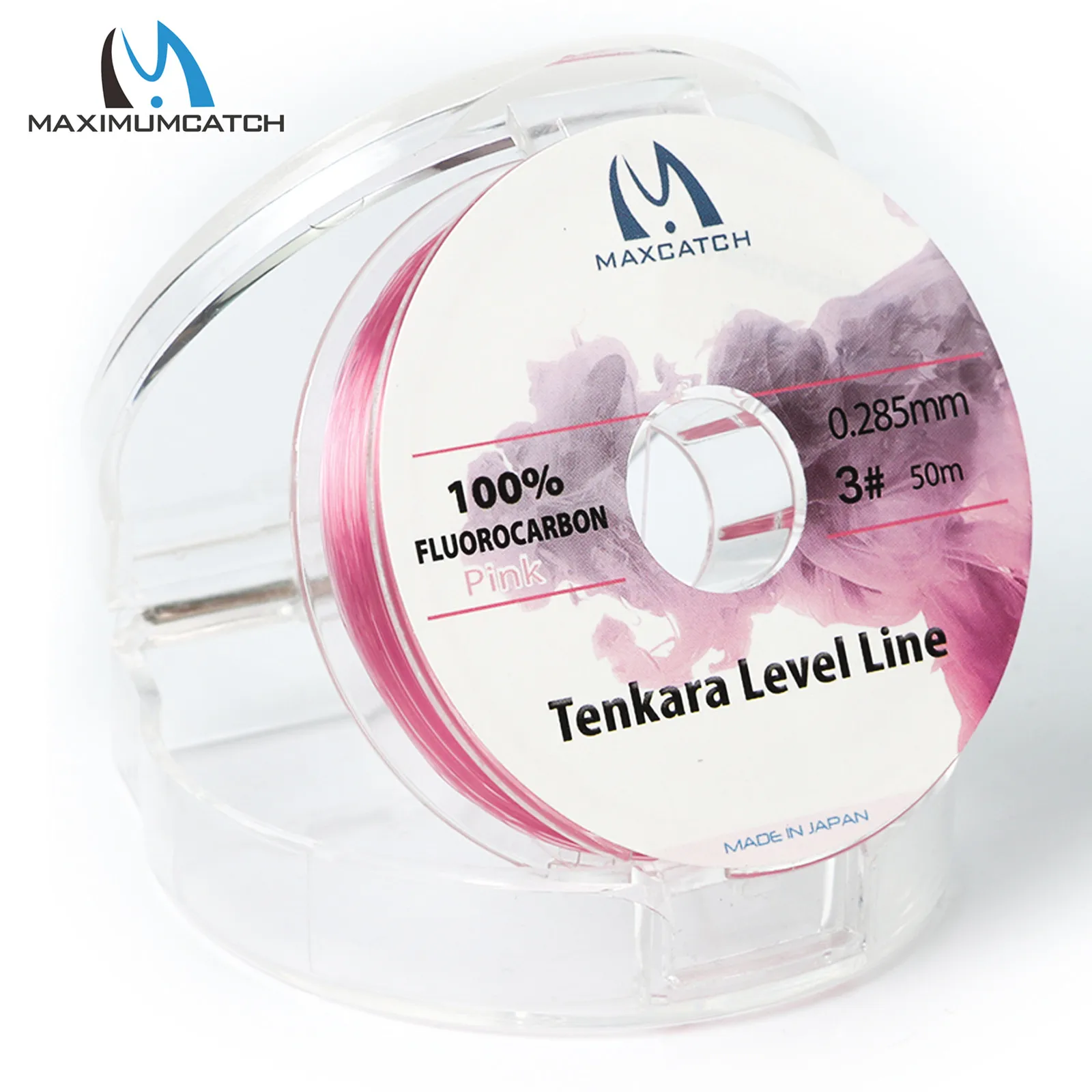 Линия Maximumcatch Tenkara Level 50 м 2,5#/3,0# фторуглеродная Розовая/оранжевая леска Tenkara Fly