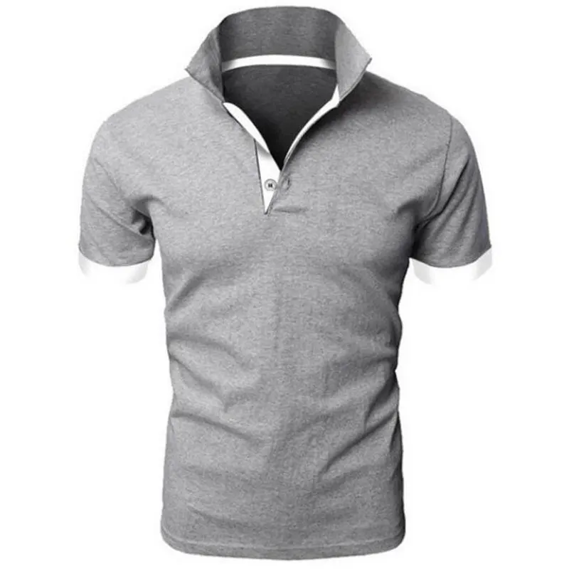 

Brand Men's Summer Shirts Polos shirt Male solid Business Casual Cotton short sleeve Men polo shirt Homme Tee Tops Quick Dryin