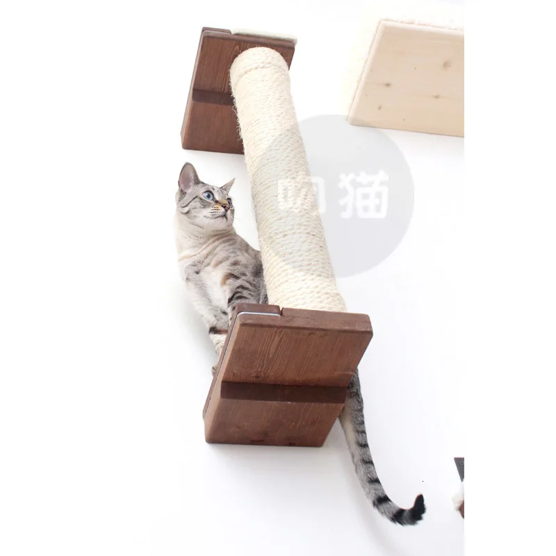 Настенное крепление для кошек скребок котенок скалолазание Когтеточка из сизаля