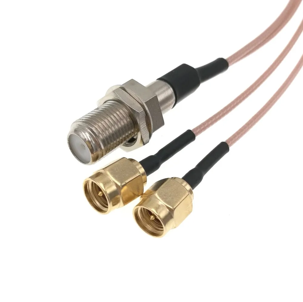 F к 2 шт. SMA Штекерный разъем мама 2x обжимной RG178 RF ОТРЕЗОК кабеля 20 см | Обустройство