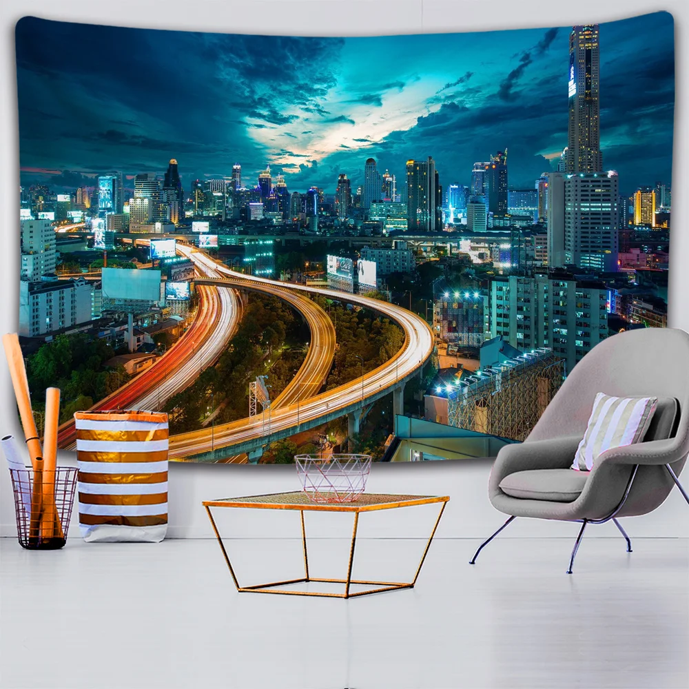 Шанхай Восточный жемчуг башня гобелен городской Декор для дома фоновая стена