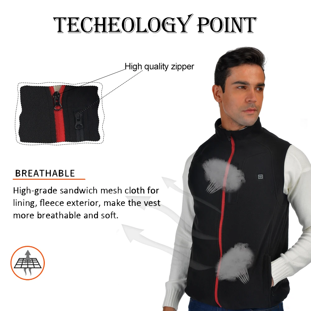 

Unisex heating Vest USB Charge Electric Heated Vest Autumn Winter Outdoor Waistcoat Soft Thermal Winter Warm Sleeveless Vest