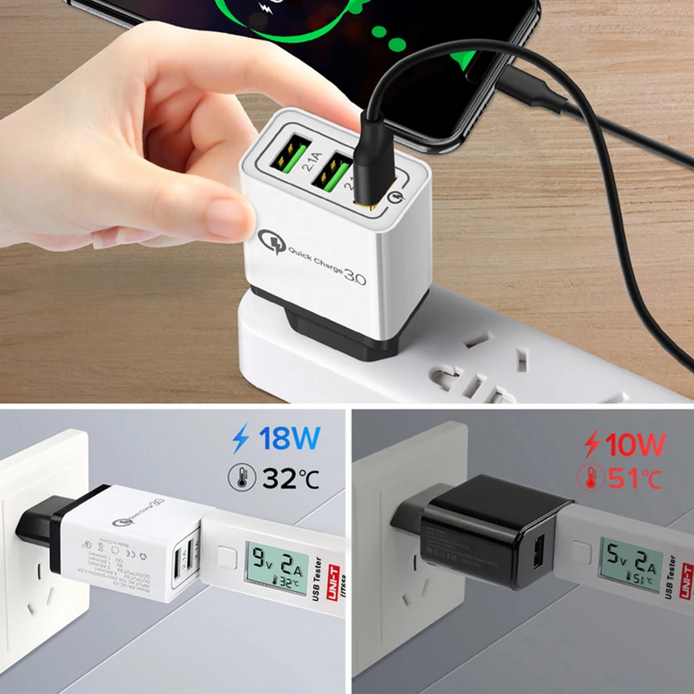 New Safety Practical Efficient Mobile Phone Charger Fast Charge Multi-Port 5V9V12V Smart Charging Head Widely Applicable | Электроника