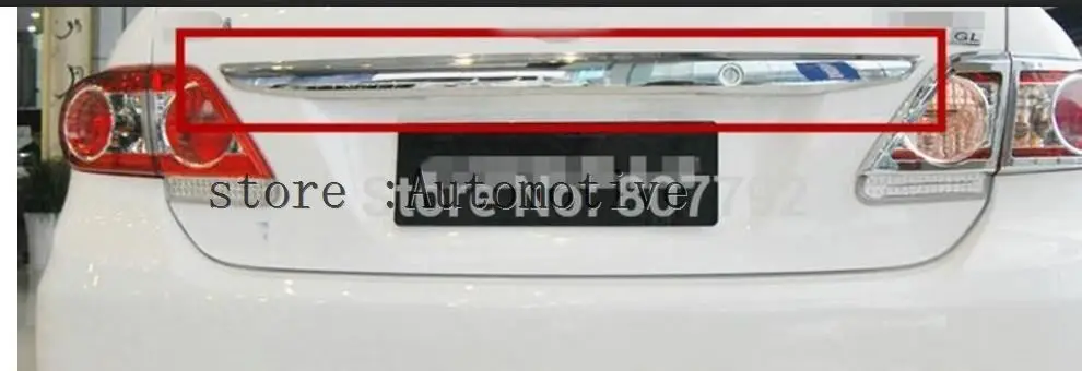 Автомобильный задний багажник литьевая крышка отделка для toyota corolla 2011 2012 2013 abs chrome