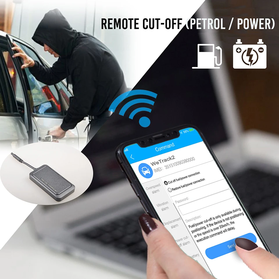 Concox WeTrack2 Горячая 9 V 90 Стандартное напряжение общие SMS GSM GPRS gps трекер Встроенный