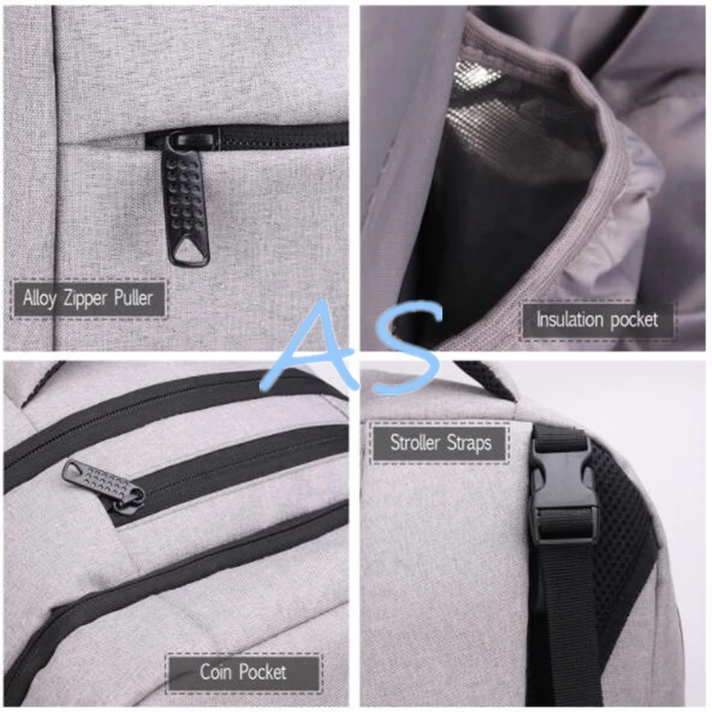 

New Waterproof Fashion European And American Mummy Bag Multi-Function Large Capacity Backpack Mother Bag Baby