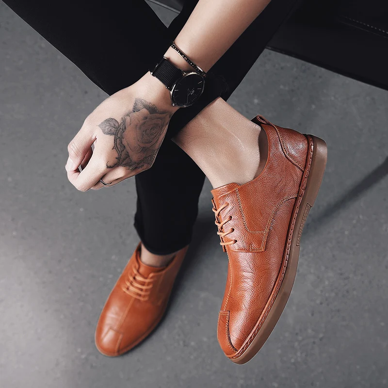 

Sapato Casual Men Leather Casual Shoes Breathable Sneakers Man Mens Zapatos Casuales Para Hombre De Cuero Men's