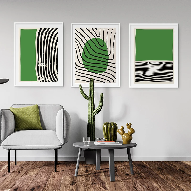 Абстрактный зеленый постер KOPHAEL