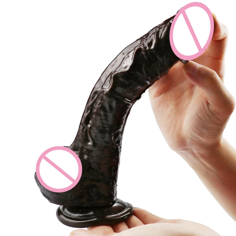 Огромный черный реалистичный фаллоимитатор 23*4 5 см большой пенис имитатор для