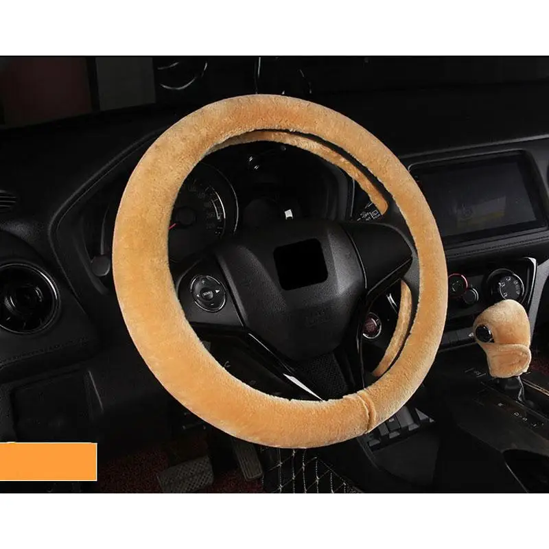 

Чехол на руль из искусственной шерсти для осени и зимы, универсальный утолщенный резиновый нескользящий плюшевый чехол на руль