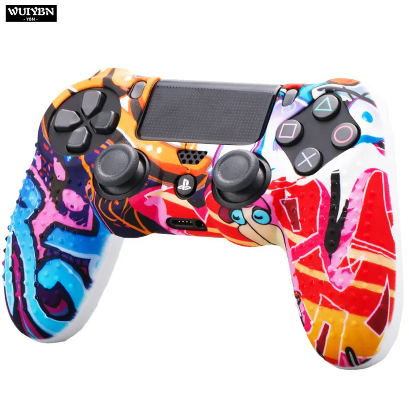 color 4 WUIYBN PS4 Цветной силиконовый защитный чехол геймпад Противоскользящий рукав для SONY playstation Dualshock 4 DS4 Pro тонкий контроллер - Цвет: color 4