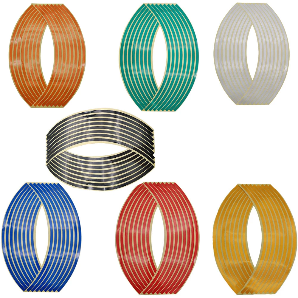 Наклейка на колесо мотоцикла 3D светоотражающая лента для обода наклейки