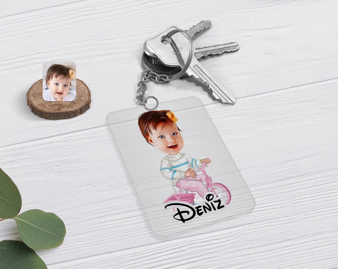

Personalized Baby Caricature Of Transparent Plexiglass Anahtarlık-4