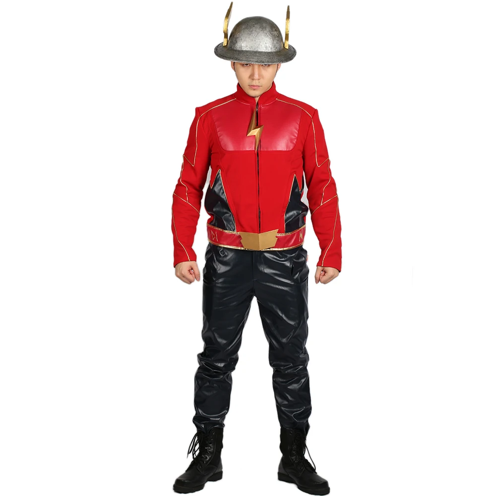 X-COSTUME распродажа 45% скидка флэш сезон 2 Джей костюм garrick для косплея и Хэллоуина подарок для фанатов высокого качества