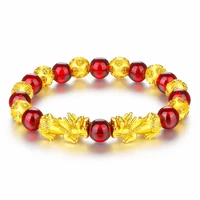 hot natural crystal red stone beaded pixiu bracelets women charms fengshui lucky wealth bracelet couple gifts jewelry wholesale