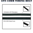 10 млот полиуретан со стальным сердечником GT2 Ремень черного цвета 2GT Ремень ГРМ 10 мм ширина 10 м Упаковка для 3d принтера Бесплатная доставка