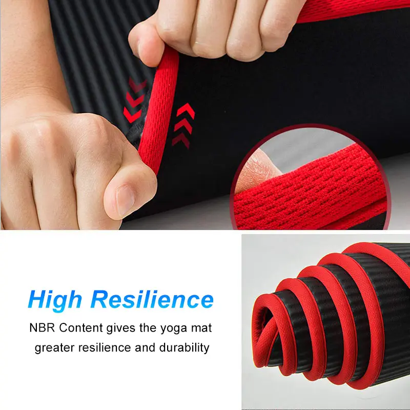 Коврик для фитнеса 10 мм начинающих утолщенный коврик 1830*610 тренажерного зала