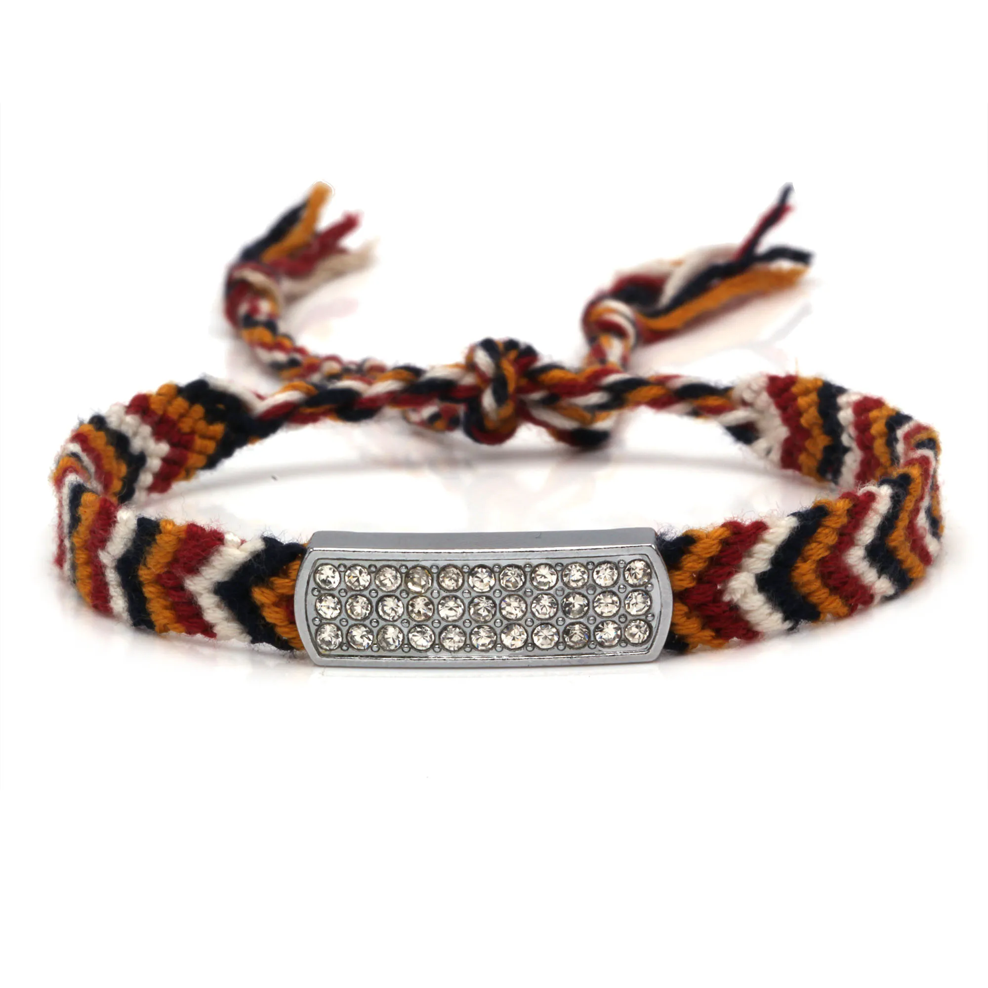 Браслет дружбы из цинкового сплава с бриллиантами в стиле Бохо для мужчин и