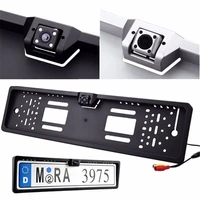 car rear view camera auto parktronic eu car license plate frame hd night vision 170 degree back up reverse camera 4 leds for car
