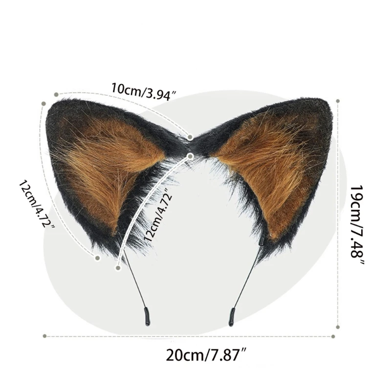 Realistic Kawaii Hair Band German Shepherd Ear Accessories for Halloween Theme Costume Party Favor Cosplay Decoration S24 21 |