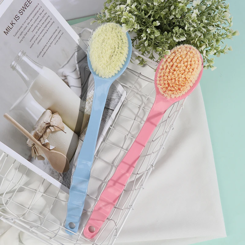 

Bath Brush Back Body Bath Shower Sponge Scrubber Brushes With Handle Exfoliating Scrub Skin Massager Exfoliation Bathroom Brush