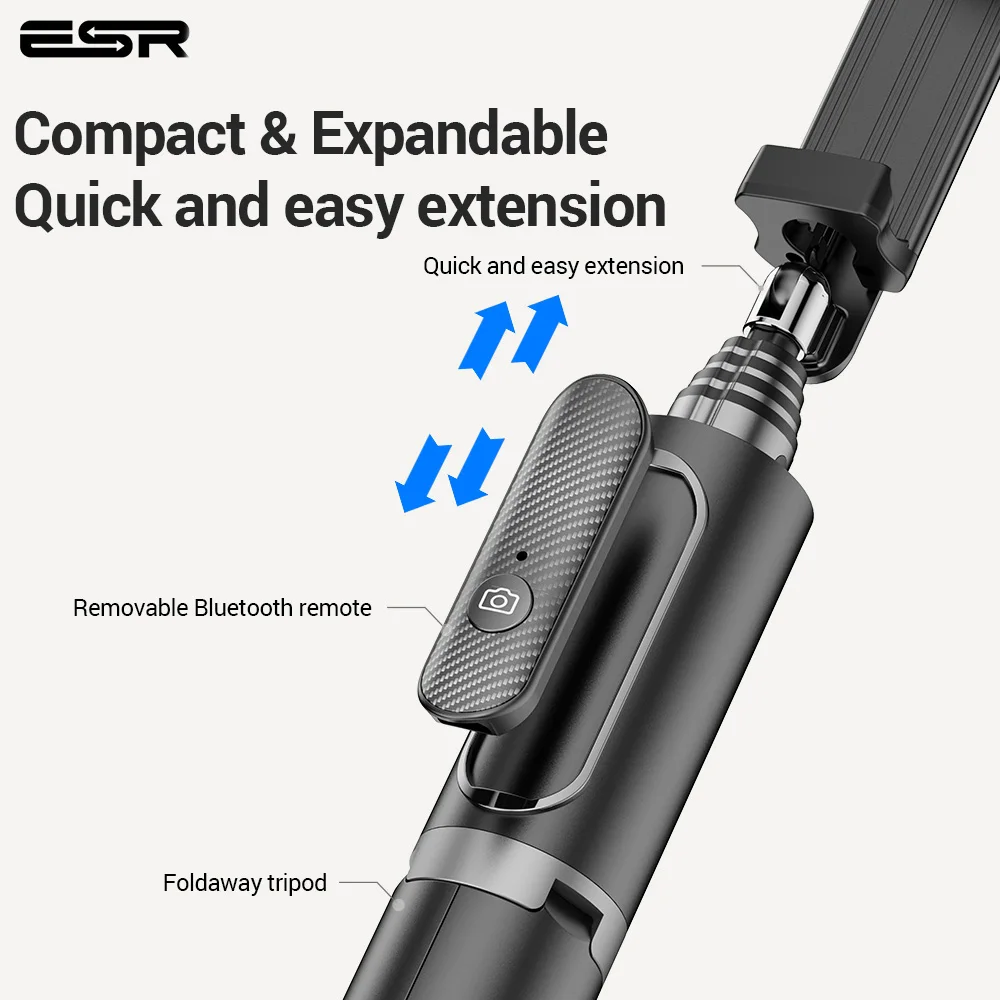 Беспроводная Bluetooth селфи палка ESR мини штатив монопод с дистанционным