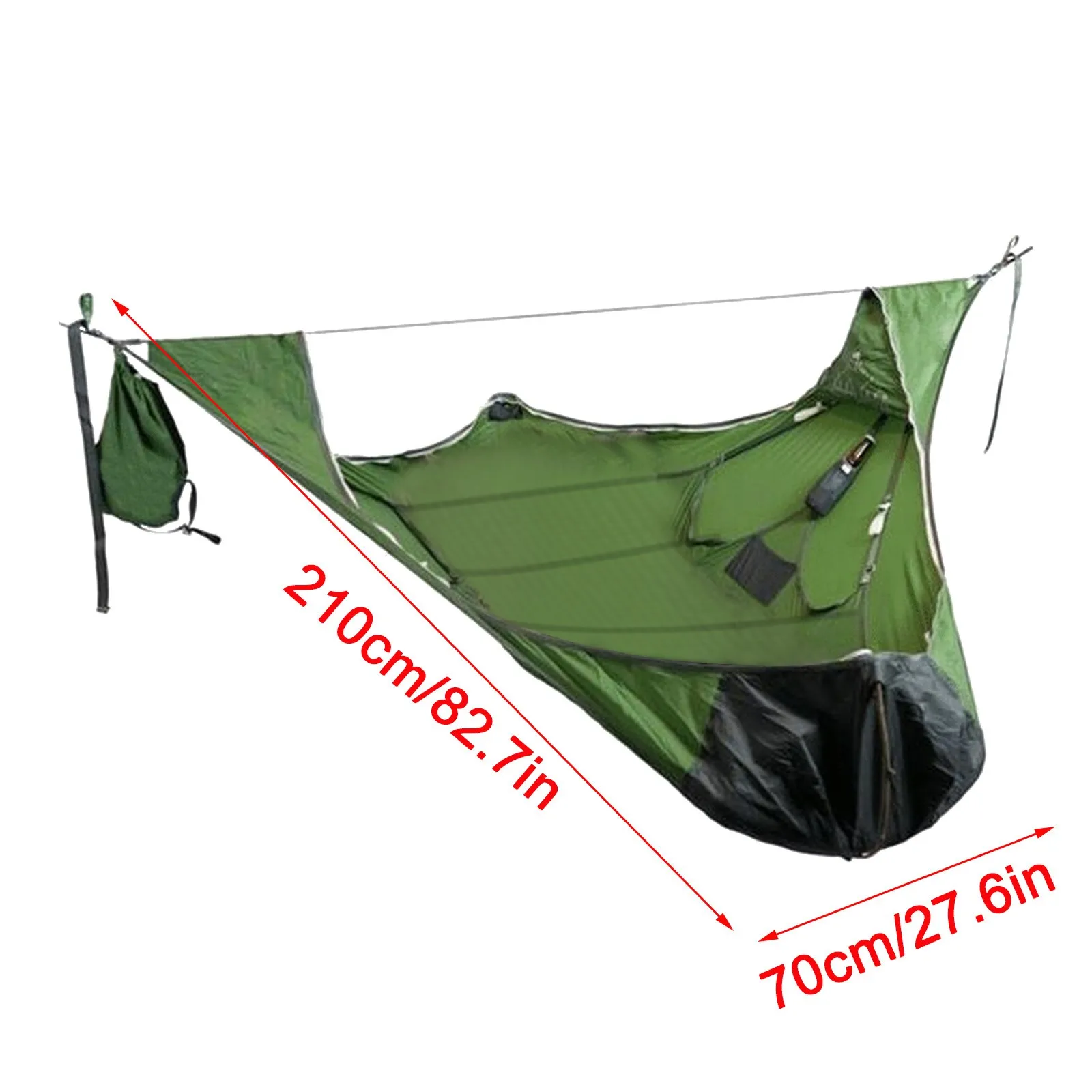 

Flat Sleep Hammmock Tent With Bug Net And Suspension Kit Outdoor Camp Have Fun