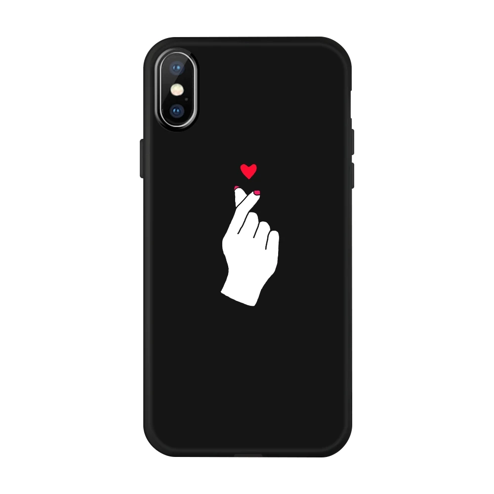 17 Черный ТПУ окрашенный чехол для iPhone 8 7 6 6S Plus X XS Max X 5 5S SE чехол Funda iPhone8 iPhone7 Plus силиконовый мягкий модный чехол - Цвет: 17